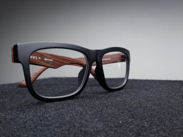 Montatura designer acetato e legno